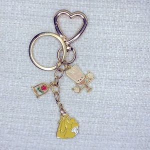 Beauty and the Beast Inspired Princess Bell Purse Charm Keychain NWOT